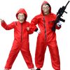 XYYEA Halloween Cosplay Dali Red Jumpsuit Costume Inspired by Paper House
