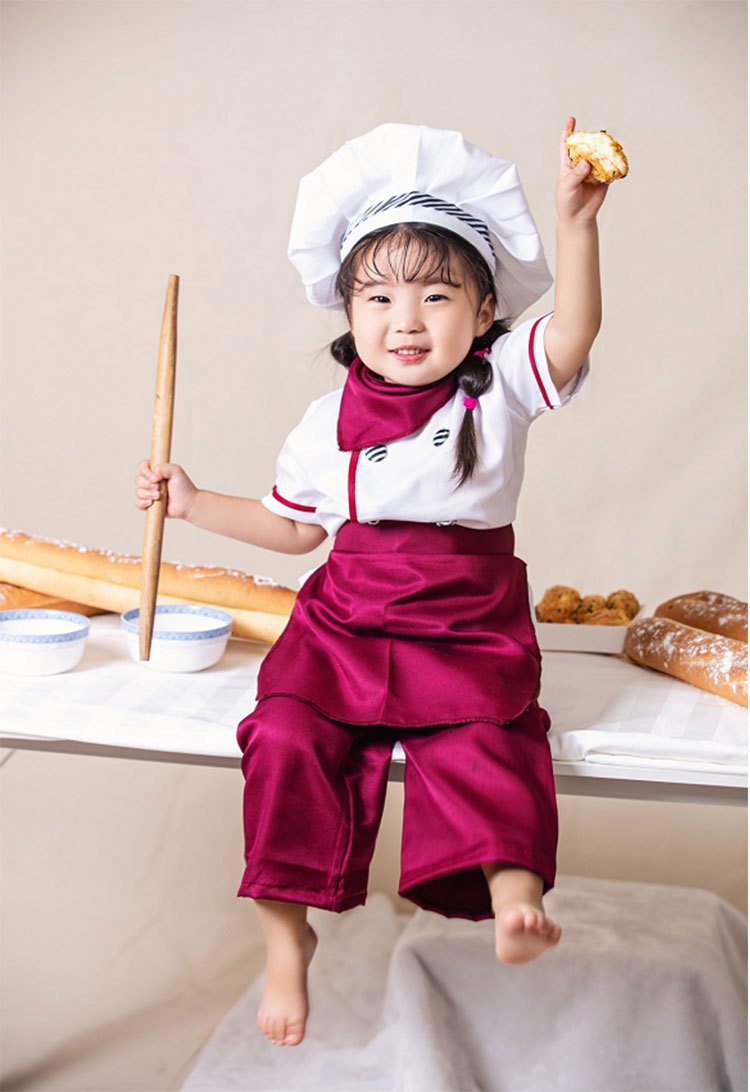 XYYEA Children's Kindergarten Career Day Chefs Restaurant Kids Cooking Chef Costume