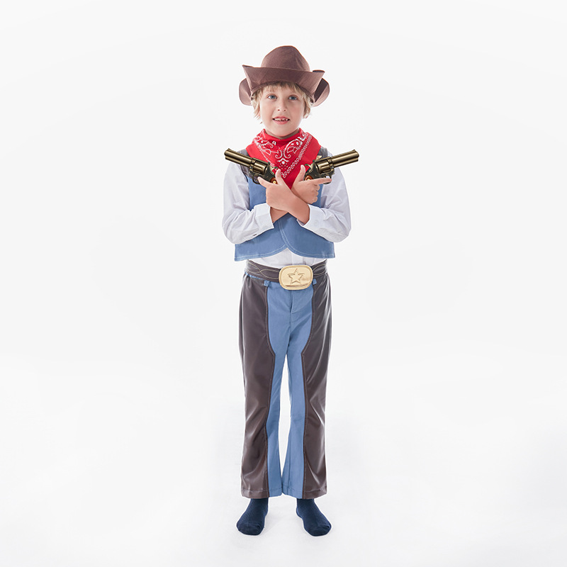 XYYEA Halloween Party Cos Suit Western Cowboy Children's Holiday Role-play Costume
