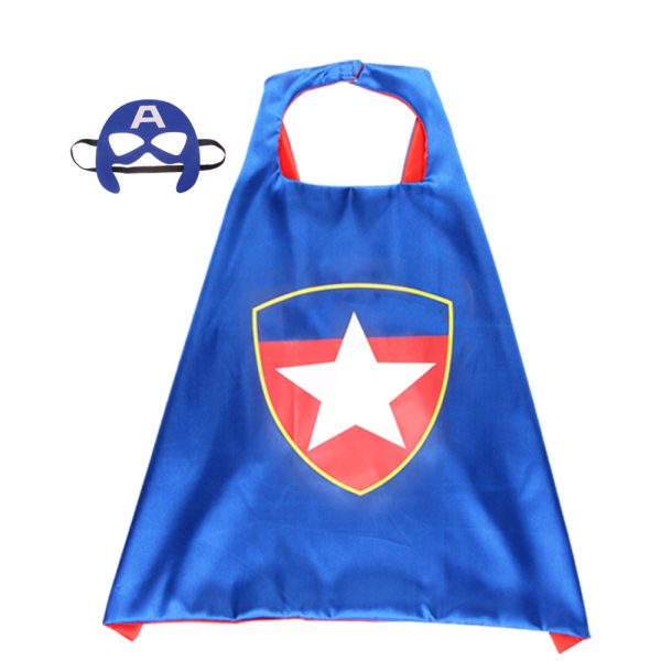 XYYEA Custom Superhero Capes and Mask for Kids Double Side Capes Cartoon Dress Up