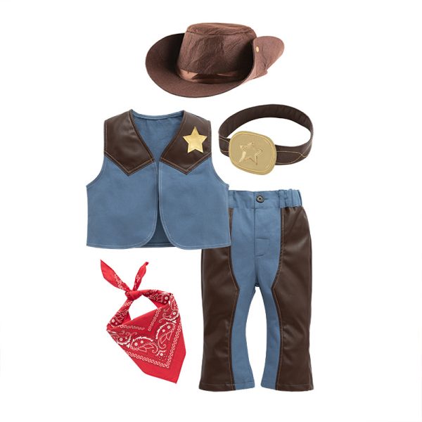 主图-05 XYYEA Halloween Party Cos Suit Western Cowboy Children's Holiday Role-play Costume