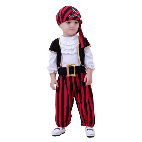 XYYEA Sea Captain Carnival Pirate Cosplay Costume Baby Romper Boys Bodysuits