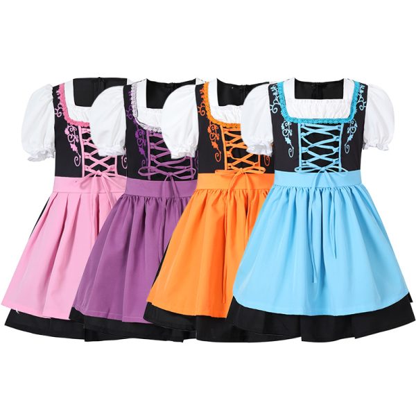 XYYEA Fancy Kids Dirndl Dress Maid German Beer Festival Girls Oktoberfest Dress