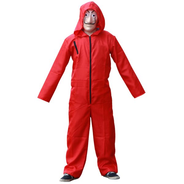 XYYEA Halloween Cosplay Dali Red Jumpsuit Costume Inspired by Paper House