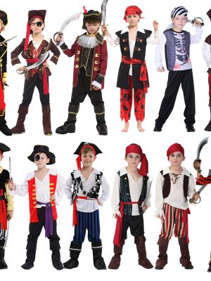 XYYEA Halloween Boys Cosplay Anime Pirate Costume Kids Clothes Party Carnival Costume