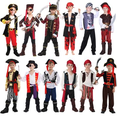 XYYEA Halloween Boys Cosplay Anime Pirate Costume Kids Clothes Party Carnival Costume
