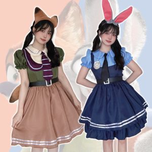 XYYEA Party Funny Outfit Judy Hopps Movie Anime Clothing Parent-child Costume