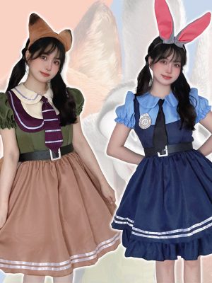 XYYEA Party Funny Outfit Judy Hopps Movie Anime Clothing Parent-child Costume