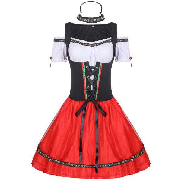 XYYEA Traditional German Dress Oktoberfest Sexy Dress Outfit Beer Festival Costume