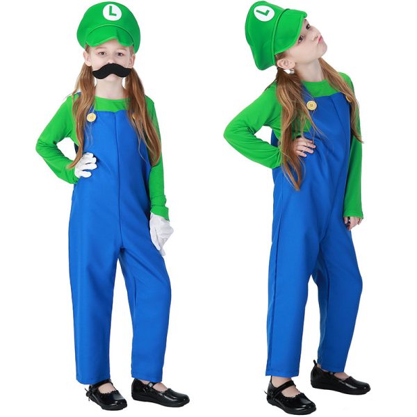 主图02 XYYEA Super Costume Mario Bros Unisex Adult Kids Outfit Cosplay Fancy Dress Costume