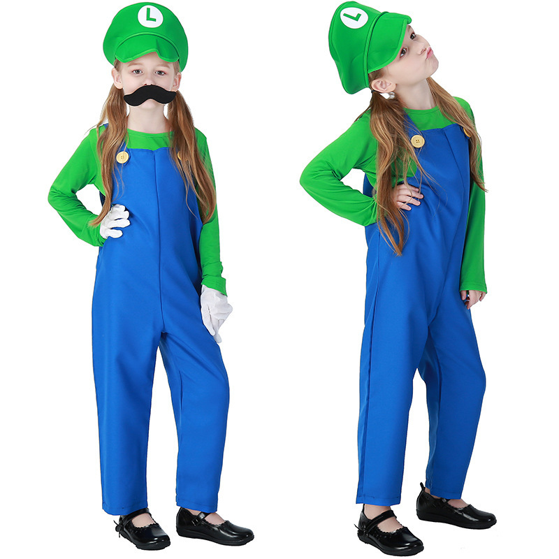 XYYEA Super Costume Mario Bros Unisex Adult Kids Outfit Cosplay Fancy Dress Costume