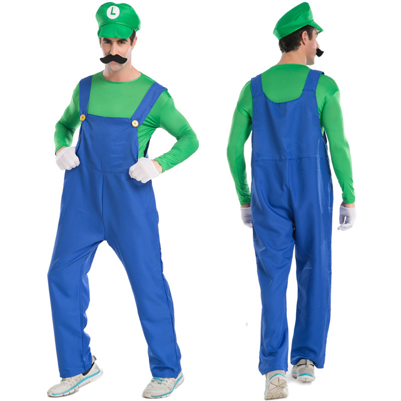 XYYEA Super Costume Mario Bros Unisex Adult Kids Outfit Cosplay Fancy Dress Costume