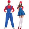 XYYEA Super Costume Mario Bros Unisex Adult Kids Outfit Cosplay Fancy Dress Costume