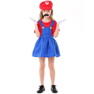 XYYEA Super Costume Mario Bros Unisex Adult Kids Outfit Cosplay Fancy Dress Costume