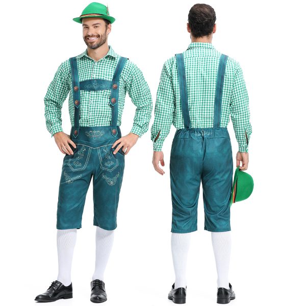 XYYEA German Party Overall Bavarian Traditional Festival Men Oktoberfest Beer Costume