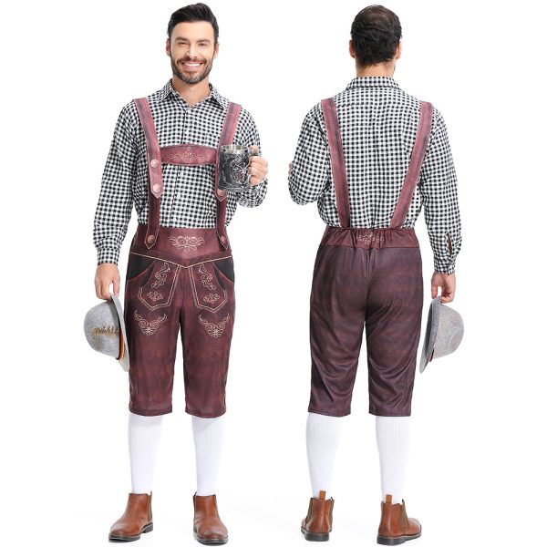 XYYEA German Party Overall Bavarian Traditional Festival Men Oktoberfest Beer Costume