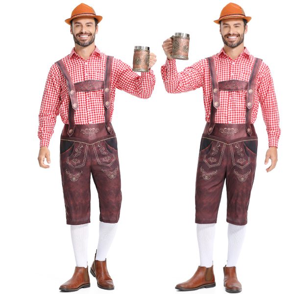 XYYEA German Party Overall Bavarian Traditional Festival Men Oktoberfest Beer Costume