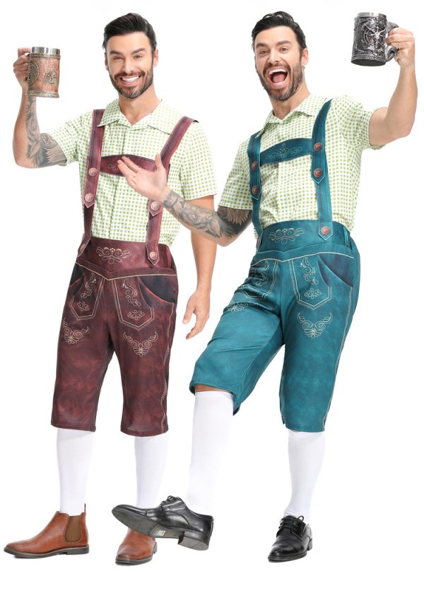 XYYEA German Party Overall Bavarian Traditional Festival Men Oktoberfest Beer Costume