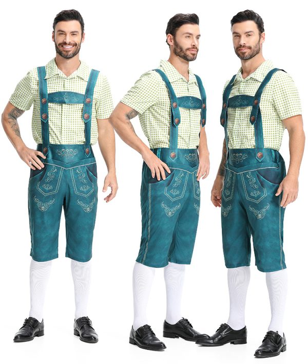 XYYEA German Party Overall Bavarian Traditional Festival Men Oktoberfest Beer Costume