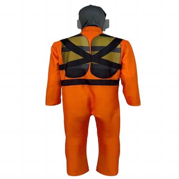 详情图04(1) XYYEA Halloween Lethal Company Costume Lethal Employee Jumpsuit with Mask Outfit