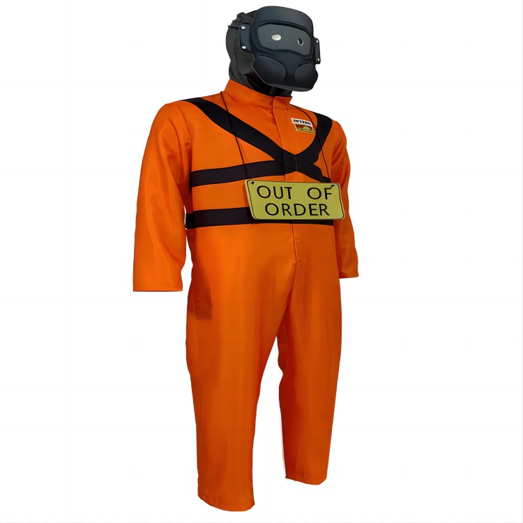 XYYEA Halloween Lethal Company Costume Lethal Employee Jumpsuit with Mask Outfit