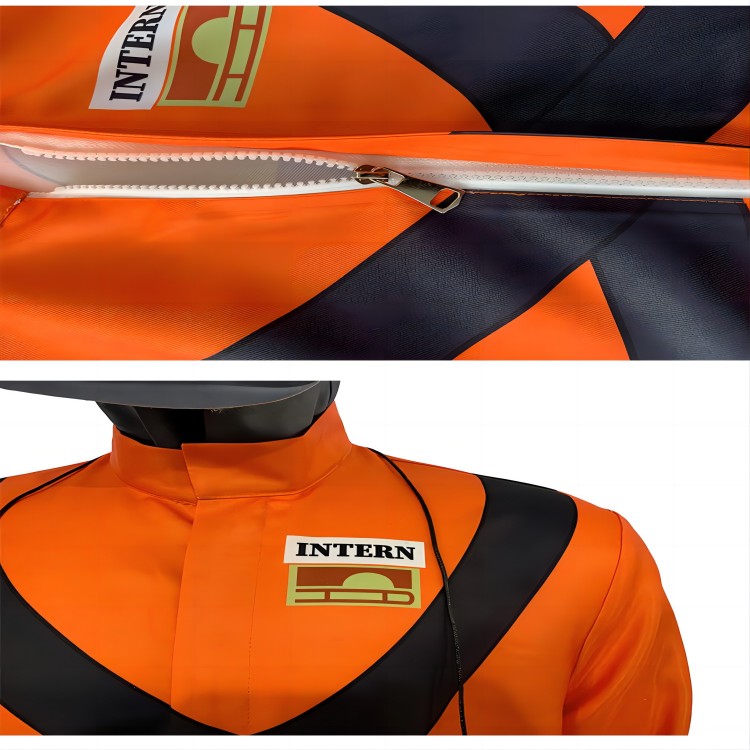 XYYEA Halloween Lethal Company Costume Lethal Employee Jumpsuit with Mask Outfit