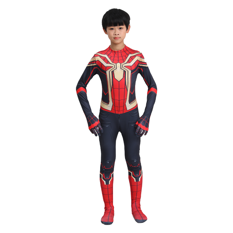 XYYEA Halloween Spider-Man Jumpsuit with Zipper Sets Superhero TV & Movie Costumes