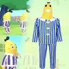 XYYEA Halloween Character Adult Cosplay Costumes Pajamas Bananaman Costumes