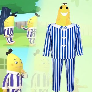 XYYEA Halloween Character Adult Cosplay Costumes Pajamas Bananaman Costumes