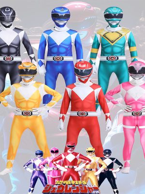 XYYEA Fantasia Power Samurai Rangers Cosplay Costume Morphin Jumpsuit Zentai Suit
