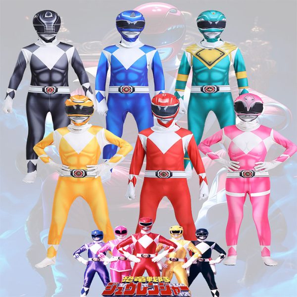 XYYEA Fantasia Power Samurai Rangers Cosplay Costume Morphin Jumpsuit Zentai Suit