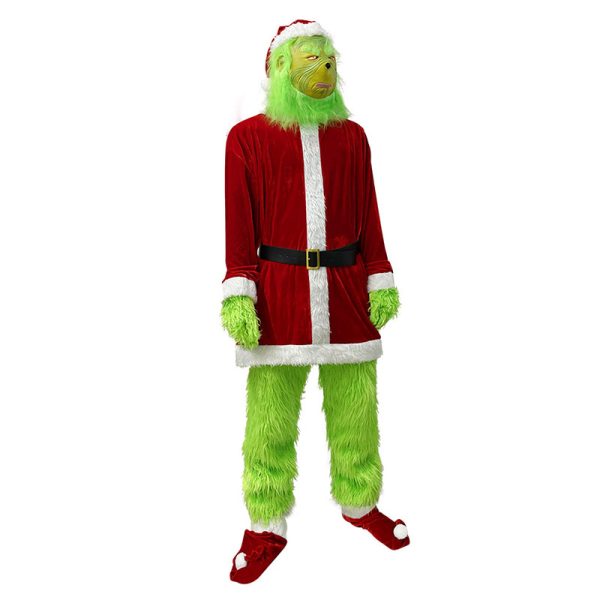 XYYEA High Quality Large Size Plush Santa Clothes Outfit Christmas Costume For Adult