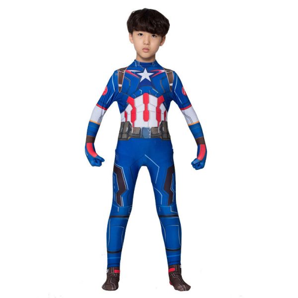 4 XYYEA Kids&men America Tv&movie Captain America bodysuit cosplay costume