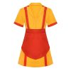 XYYEA Woman Movies Dress Costumes Two Broke Girls Cosplay Halloween Costume