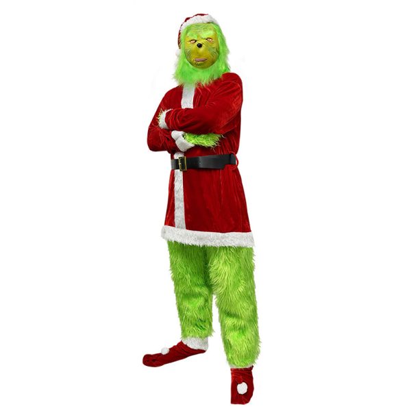 XYYEA High Quality Large Size Plush Santa Clothes Outfit Christmas Costume For Adult