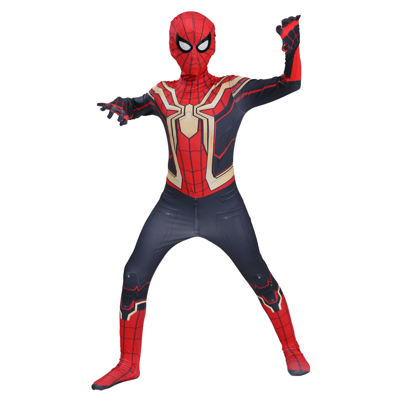 XYYEA Halloween Spider-Man Jumpsuit with Zipper Sets Superhero TV & Movie Costumes