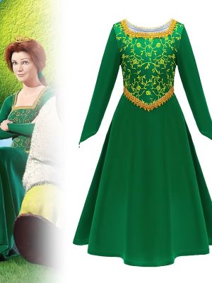 XYYEA Carnival Costume Anime Monster Shrek Cosplay Costume Princess Fiona Girl Princess Dress
