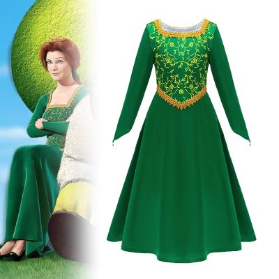 XYYEA Carnival Costume Anime Monster Shrek Cosplay Costume Princess Fiona Girl Princess Dress