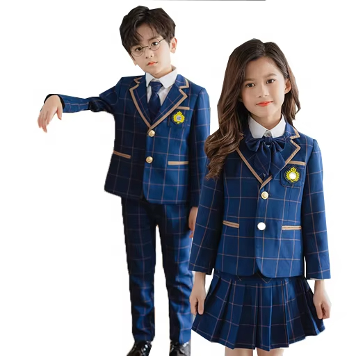 XYYEA British Style Primary School Uniforms Class Uniform Plaid Kindergarten Uniforms