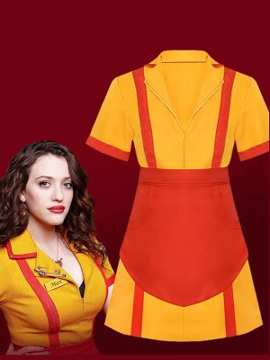 XYYEA Woman Movies Dress Costumes Two Broke Girls Cosplay Halloween Costume