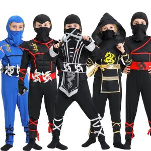 XYYEA Anime Costumes Ninja Cosplay for Children Kids Boys' Halloween Party Costume