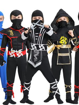 XYYEA Anime Costumes Ninja Cosplay for Children Kids Boys' Halloween Party Costume