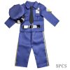 XYYEA Popular 5 Pieces Child Sheriff Costume Cop Officer Costume for Kids Career Day Outfits