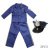 XYYEA Popular 5 Pieces Child Sheriff Costume Cop Officer Costume for Kids Career Day Outfits