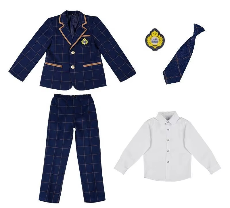 XYYEA British Style Primary School Uniforms Class Uniform Plaid Kindergarten Uniforms