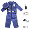 XYYEA Popular 5 Pieces Child Sheriff Costume Cop Officer Costume for Kids Career Day Outfits
