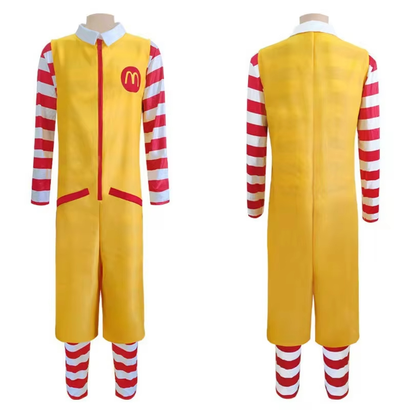 XYYEA Halloween Suit Vintage Ronald McDonald Costume Masquerade Clown Cosplay Costumes