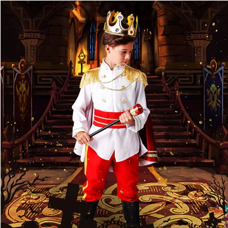 XYYEA Halloween Costumes For Kids Boy's Prince Role Play Cosplay Clothing with Accessories