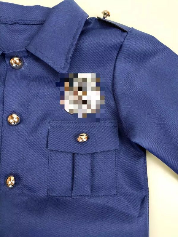 Main-05 XYYEA Popular 5 Pieces Child Sheriff Costume Cop Officer Costume for Kids Career Day Outfits