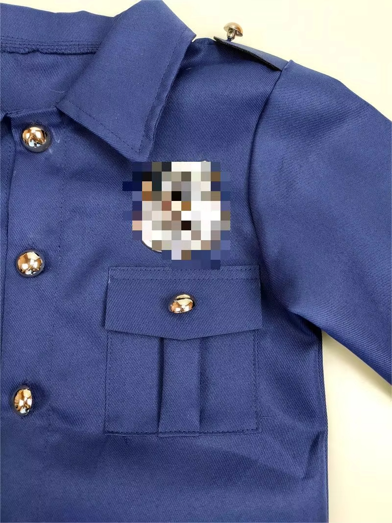 XYYEA Popular 5 Pieces Child Sheriff Costume Cop Officer Costume for Kids Career Day Outfits